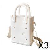 Maxbell 3xBeach Bag Waterproof Fashion Creative Women's Bag for Dating Daily Use White