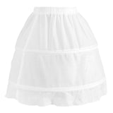 Maxbell Girl Crinoline 2 Hoop A-line Petticoat Under Skirt Dress Accessory Short White for Kids Woman