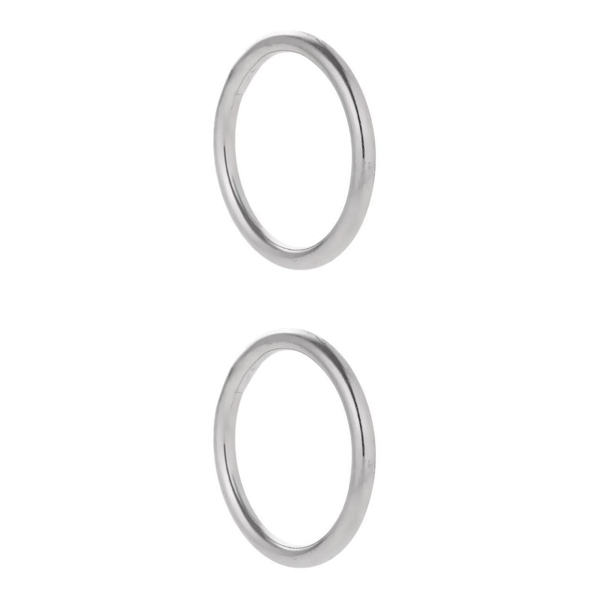 Maxbell 2 Piece Seamless Stainless Steel O Round Rings Circle Craft Webbing Boat