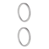 Maxbell 2 Piece Seamless Stainless Steel O Round Rings Circle Craft Webbing Boat