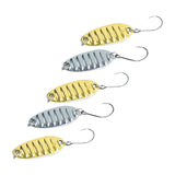 Maxbell 5Pcs Fishing Spoons Lures Swimbait Bass Baits for Saltwater Trout Freshwater