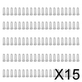 Maxbell 15x100x Bicycle Bike Shifter Brake Cable Tips Caps End Crimp Protector Silver