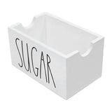 Maxbell Sugar Packet Holder Rustic Organizer 20 Packets for Kitchen Restaurant Table White