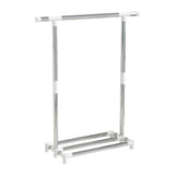 Maxbell Freestanding Clothing Rack with Storage Shelf for Living Room Balcony Retail