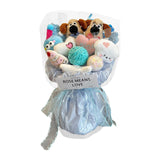 Plush Doll Bouquet Doll Flower Bouquet for Girlfriend Bridal Shower Birthday Blue