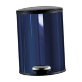 Trash Can with Foot Pedal Simple Dustbin Garbage Bin for Dorm Restroom Lobby Dark Blue