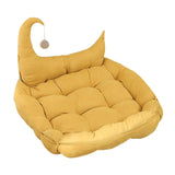 Maxbell Maxbell Cat Bed Nest with Ball Toys Warm Basket for Rabbits Puppy Small Medium Dog Yellow M