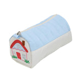 Maxbell Pencil Bag Lovely Zipper Multipurpose Pencil Case for Boys and Girls Present Blue White