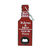 Maxbell Vintage Wooden Multipurpose Beer Bottle Opener Wall Mounted Red Bieres - Aladdin Shoppers