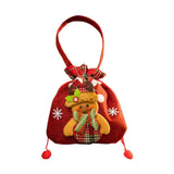 Christmas Gift Bag Drawstring Closure Xmas Party Favor Christmas Decoration Elk