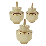 Maxbell 3Pcs Brass 2-Layer Column Fountain Nozzle Set Sprinkler Sprink Spray Pond