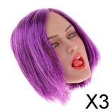 3x1/6 Scale Female Head Sculpture Sculpt for Phicen/Kumik 12'' Action Figure C