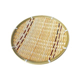 Maxbell Bamboo Basket Versatile Handmade Basket for Bedroom Countertops Laundry Room 24cm