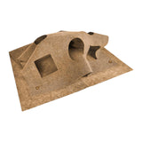 Maxbell Interactive Cat Tunnel Toy Felt Rug Exercise Mattress Cat Play Mat with Hole Camel