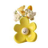 Maxbell Ceramic Vase with Flower Ornamnet Decorative Flower Vase for Wedding Desktop yellow