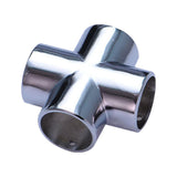 Maxbell Round Pipe Connector 25mm Pipe Fitting for Display Stand Clothes Rails Frame 4 Way
