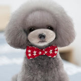 Maxbell Maxbell Pet Dog Cat Holiday Party Bow Tie Collars With Ring Bell S Red-Star