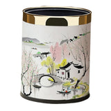 Maxbell Trash Can 10L Stylish Decorative Wastebasket for Bedroom Living Room Kitchen Style A