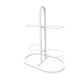 Maxbell Ball Storage Rack Metal Multifunctional Basketball Rack for Indoor Gym Rugby 4 Tier White