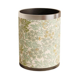 Maxbell Trash Can PU Leather Accessory Garbage Can for Bedroom Bathroom Laundry Room Style B