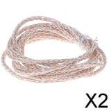 Maxbell 2x7N 8 Strands Braided OCC Copper Wire DIY HiFi Audio Upgrade Cord for Headset