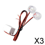 Maxbell 3x12-85V Car Truck Flashing Emergency Warning LED Strobe Lights Flasher Blue