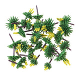 Maxbell 120Pcs Train Railway Scenery Layout Plastic Flower Trees Model Home Decor