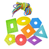 Maxbell Wooden Lacing Cards Kindergarten Fine Motor Skills for Car Airplane Toddlers