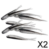 Maxbell 2x10 Pieces Artificial Soft Fishing Lures Baits Lifelike Fish Swimbaits 7.5cm