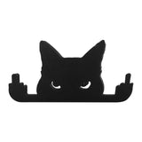 Maxbell Funny Middle Finger Black Cat Ornament Funny Figurine for Home Garden Office