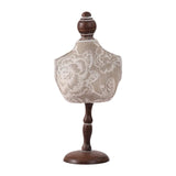 Maxbell Necklace Mannequin Stand Holder Jewelry Display Bust 16x36cm with Flower