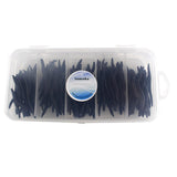 Maxbell 4x150pcs Artificial Soft Earthworm Fishing Bait Worm Lure Maggot Bait Black