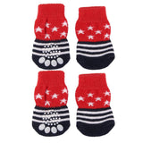 Maxbell Maxbell Pet Dog Puppy Shoes Slippers Non-Slip Socks Star Stripes w/ Paw Prints XL