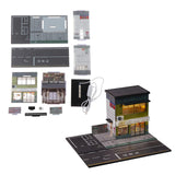 Maxbell 1/64 Parking Lot Scene Display Two Story Store for Gift Desktop Collectibles