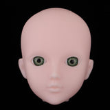 Maxbell Maxbell Beautiful Female Green Eyes No Makeup Head for 1/6 BJD OB Doll DIY Making Body Parts