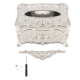 2Pcs Silver White &Green Acrylic Tissue Holder Luxury Napkin Box Cover