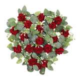 Maxbell Valentines Day Heart Shaped Wreath Valentines Wreath for Wall Window Bedroom
