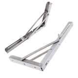 Maxbell 2pcs 304 Stainless Steel Folding Boat Bench Shelf Table Bracket 12"