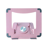 Maxbell Folding Laptop Stand Bracket Computer Notebook Stand Rotatable Base Portable Pink