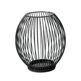 Maxbell Metal Cage Candlestick Hollow Out Candelabra Home Party Pillar Candle Holder 16cmx18cm Black