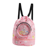 Kids Swim Bag Cartoon Dry Wet Separated Sack for Hiking Swimming Pool Sports