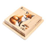 Maxbell Wooden Puzzle Cognitive Development Brain Teaser Toy 4 in 1 Block Puzzle Toy