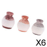 Maxbell 6x1/12 Scale Dollhouse Miniature Resin Vases 3 Pieces Random Color