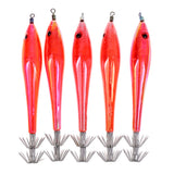 Maxbell 10pcs Squid Lure Jig Hook Lure Hard Plastic Baits Glow in Dark Fishing Tool