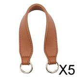 Maxbell 5xPU Leather Bag Strap Replacement Detachable Tote Handbag Handle Belt Borwn