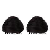 Maxbell Space Buns Hair Pieces Thick Headdress for Dance Performances Cosplay Events Black