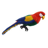 Maxbell Realistic Parrot Artificial Feather Bird Animal Ornament Garden Decor Red B - Aladdin Shoppers