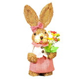 Maxbell Straw Bunny Figurine DIY Material Pack Party Supplies Rabbit Statue for Boys Style B