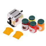 Maxbell 1/12 Dollhouse Miniature Kitchen Supplies Microwave & Bread Maker with Food
