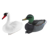 Maxbell 2x Floating Swan Decoy & 35cm Drake Hunting Fishing Garden Scarer Scarecrow